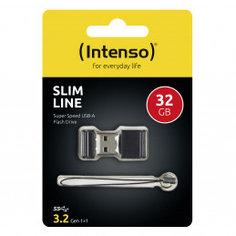 Intenso Slim Line USB-muisti 32 GB USB A-tyyppi 3.2 Gen 1 (3.1 Gen 1) Musta