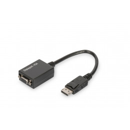 Digitus DP - HD15 0,15 m VGA (D-Sub) DisplayPort Musta