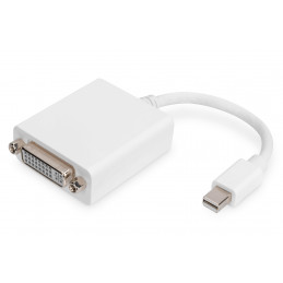 Digitus DB-340406-001-W videokaapeli-adapteri 0,15 m Mini DisplayPort DVI-I Valkoinen