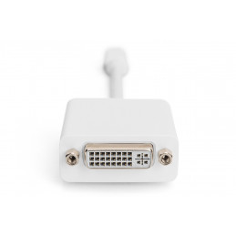 Digitus DB-340406-001-W videokaapeli-adapteri 0,15 m Mini DisplayPort DVI-I Valkoinen