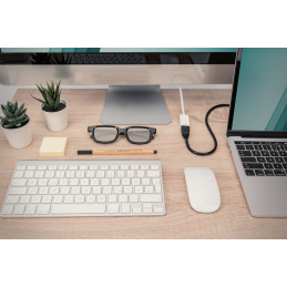 Digitus DB-340416-002-W videokaapeli-adapteri 0,2 m Mini DisplayPort HDMI Valkoinen