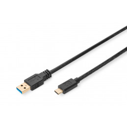 Digitus DB-300146-010-S USB-kaapeli 1 m USB 3.2 Gen 2 (3.1 Gen 2) USB C USB A Musta