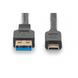 Digitus DB-300146-010-S USB-kaapeli 1 m USB 3.2 Gen 2 (3.1 Gen 2) USB C USB A Musta