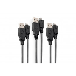 Digitus AK-870900-010-S USB-kaapeli 1 m USB 2.0 USB A Micro-USB B Musta