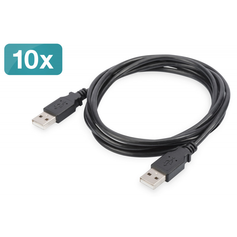 Digitus AK-990940-018-S USB-kaapeli 1,8 m USB 2.0 USB A Musta