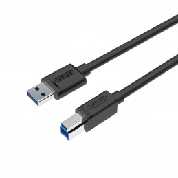 UNITEK Y-C4006GBK USB-kaapeli 1,5 m USB 3.2 Gen 1 (3.1 Gen 1) USB A USB B Musta