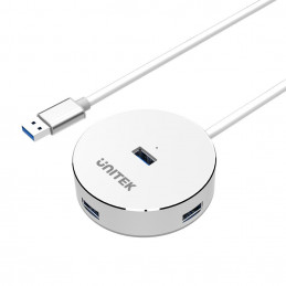 UNITEK Y-3197 keskitin USB 3.2 Gen 1 (3.1 Gen 1) Type-A 5000 Mbit s Valkoinen