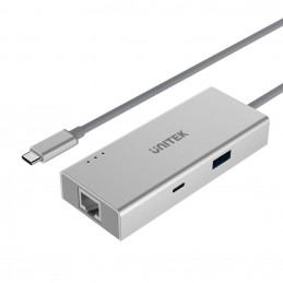 UNITEK Y-9117 keskitin USB 3.2 Gen 1 (3.1 Gen 1) Type-C Hopea