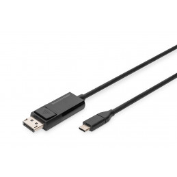 Digitus AK-300334-020-S videokaapeli-adapteri 2 m USB Type-C DisplayPort Musta