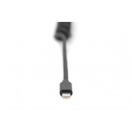 Digitus AK-600434-006-S USB-kaapeli 1 m USB 2.0 USB C Musta