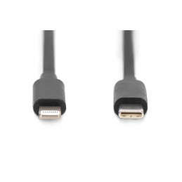 Digitus AK-600434-006-S USB-kaapeli 1 m USB 2.0 USB C Musta