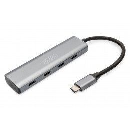 Digitus DA-70246 keskitin USB 3.2 Gen 1 (3.1 Gen 1) Type-C 5000 Mbit s Harmaa