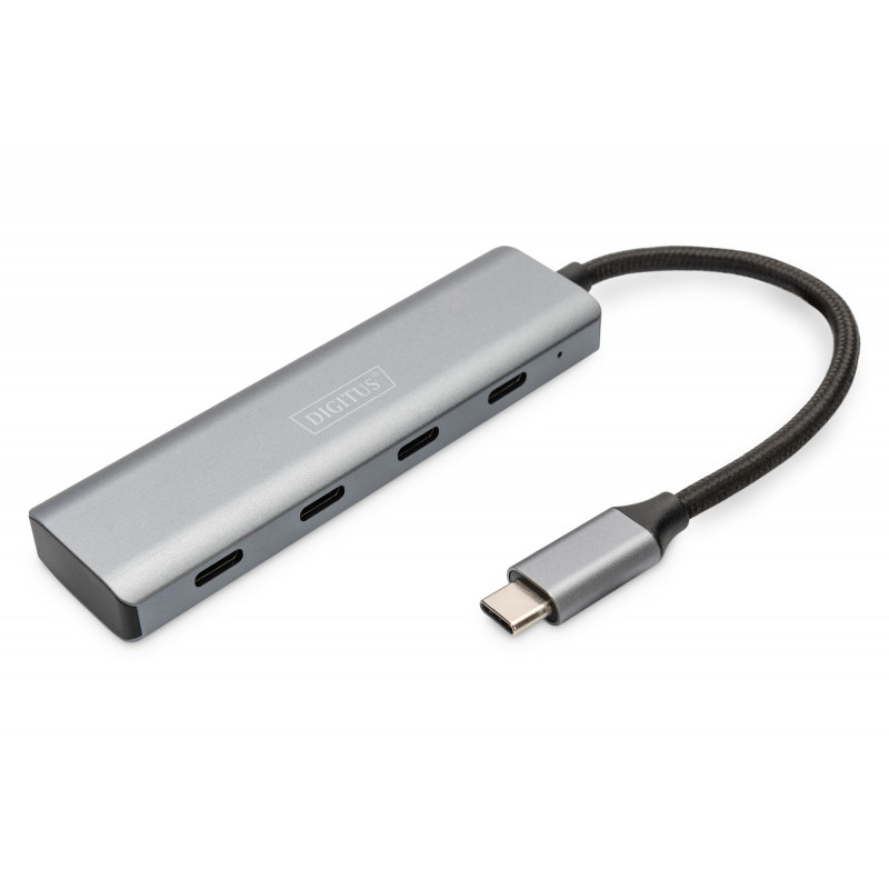 Digitus DA-70246 keskitin USB 3.2 Gen 1 (3.1 Gen 1) Type-C 5000 Mbit s Harmaa