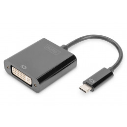 Digitus DA-70829 videokaapeli-adapteri USB Type-C DVI Musta