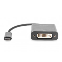 Digitus DA-70829 videokaapeli-adapteri USB Type-C DVI Musta