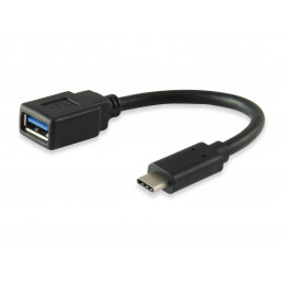 Equip 133455 USB-kaapeli 0,15 m USB 3.2 Gen 1 (3.1 Gen 1) USB C USB A Musta
