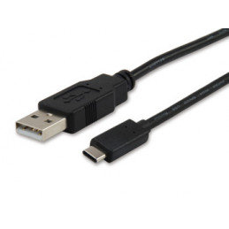 Equip 12888107 USB-kaapeli 1 m USB 2.0 USB A USB C Musta