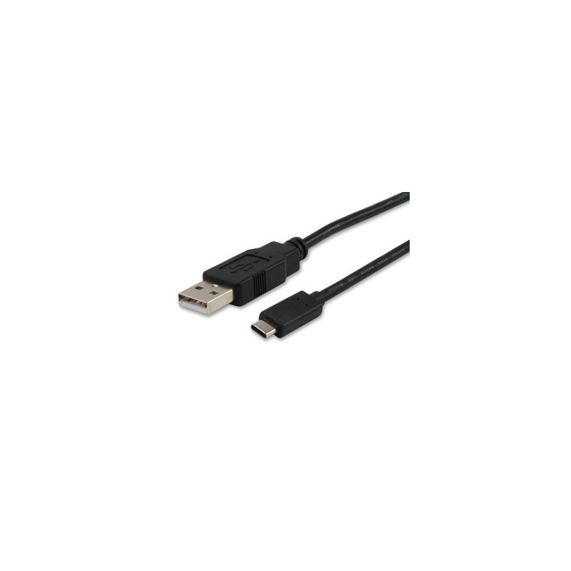 Equip 12888107 USB-kaapeli 1 m USB 2.0 USB A USB C Musta