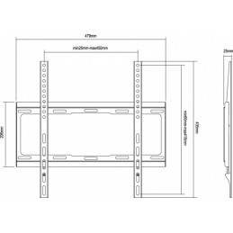 Equip 650310 TV-kiinnike 139,7 cm (55") Musta