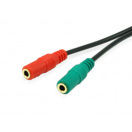 Equip 147943 audiokaapeli 1,5 m 2 x 3.5mm 3.5mm Musta