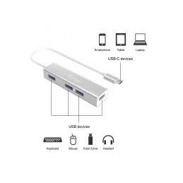 Equip 128958 keskitin USB 3.2 Gen 1 (3.1 Gen 1) Type-C 5000 Mbit s Hopea