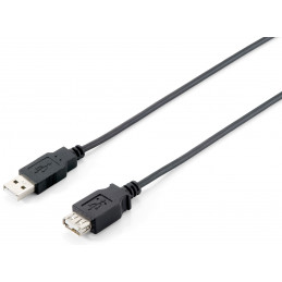 Equip 128852 USB-kaapeli 5 m USB 2.0 USB A Musta