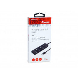 Equip 128957 keskitin USB 2.0 480 Mbit s Musta