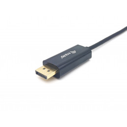 Equip 133426 videokaapeli-adapteri 1 m USB Type-C DisplayPort Harmaa