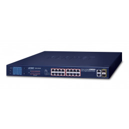PLANET FGSW-1822VHP verkkokytkin Hallitsematon Fast Ethernet (10 100) Power over Ethernet -tuki 1U Sininen