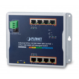 PLANET WGS-4215-8P2S verkkokytkin Hallittu Gigabit Ethernet (10 100 1000) Power over Ethernet -tuki Musta