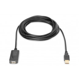 Digitus USB 2.0 5m USB-kaapeli USB A Musta