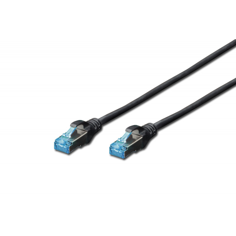 Digitus Patch Cable, SFTP, CAT5E, 1M, black verkkokaapeli Musta SF UTP (S-FTP)