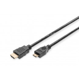 Digitus AK-330106-020-S HDMI-kaapeli 2 m HDMI Type C (Mini) Musta