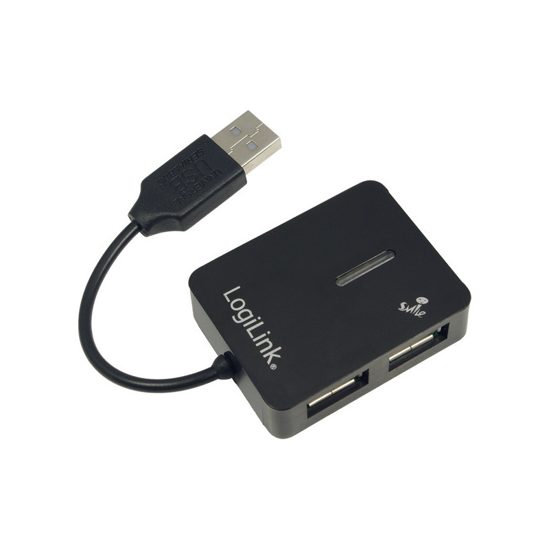 LogiLink USB 2.0 4-Port Hub 480 Mbit s Musta