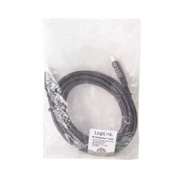 LogiLink CD0103 DisplayPort-kaapeli 5 m Musta