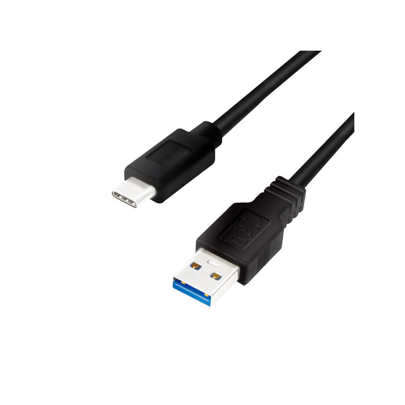 LogiLink CU0170 USB-kaapeli 2 m USB 3.2 Gen 1 (3.1 Gen 1) USB A USB C Musta