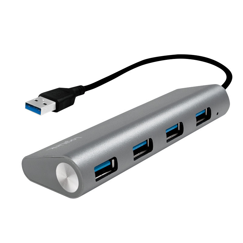 LogiLink UA0307 keskitin USB 3.2 Gen 1 (3.1 Gen 1) Type-A 5000 Mbit s Alumiini