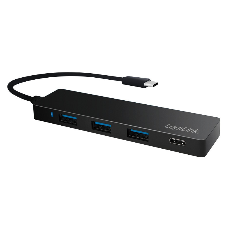 LogiLink UA0311 keskitin USB 3.2 Gen 1 (3.1 Gen 1) Type-C 5000 Mbit s Musta