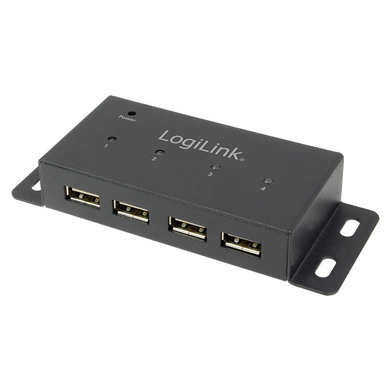 LogiLink UA0141A keskitin 480 Mbit s Musta