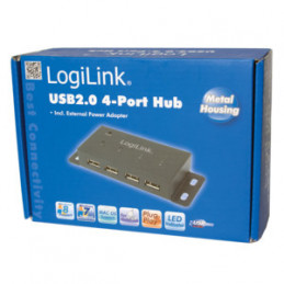 LogiLink UA0141A keskitin 480 Mbit s Musta