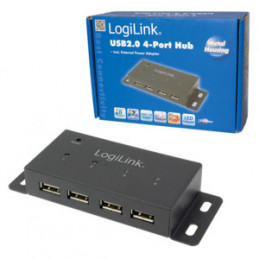 LogiLink UA0141A keskitin 480 Mbit s Musta