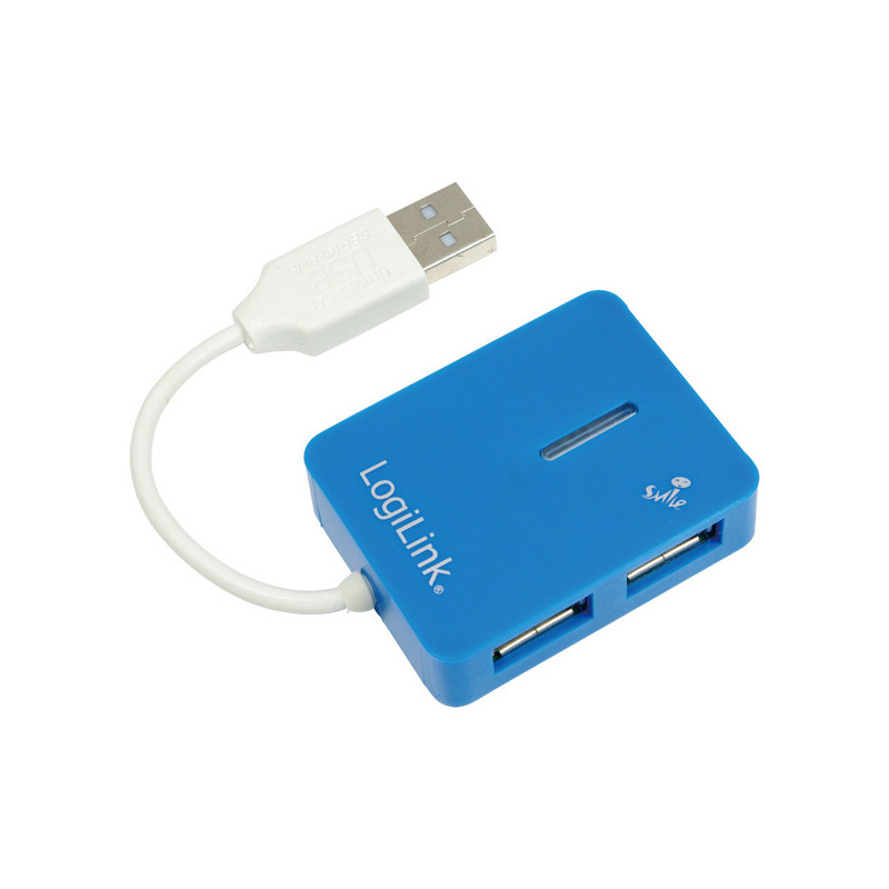 LogiLink USB 2.0 4-Port Hub 480 Mbit s Sininen