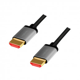 LogiLink CHA0106 HDMI-kaapeli 3 m HDMI-tyyppi A (vakio) Musta, Harmaa