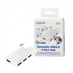 LogiLink UA0303 keskitin USB 3.2 Gen 1 (3.1 Gen 1) Type-A 5000 Mbit s Hopea