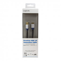 LogiLink BUAM320 USB-kaapeli 2 m USB 3.2 Gen 1 (3.1 Gen 1) USB A Micro-USB B Musta