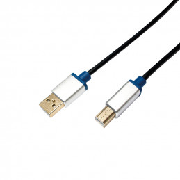 LogiLink 3m, USB2.0-A USB2.0-B USB-kaapeli USB A USB B Musta