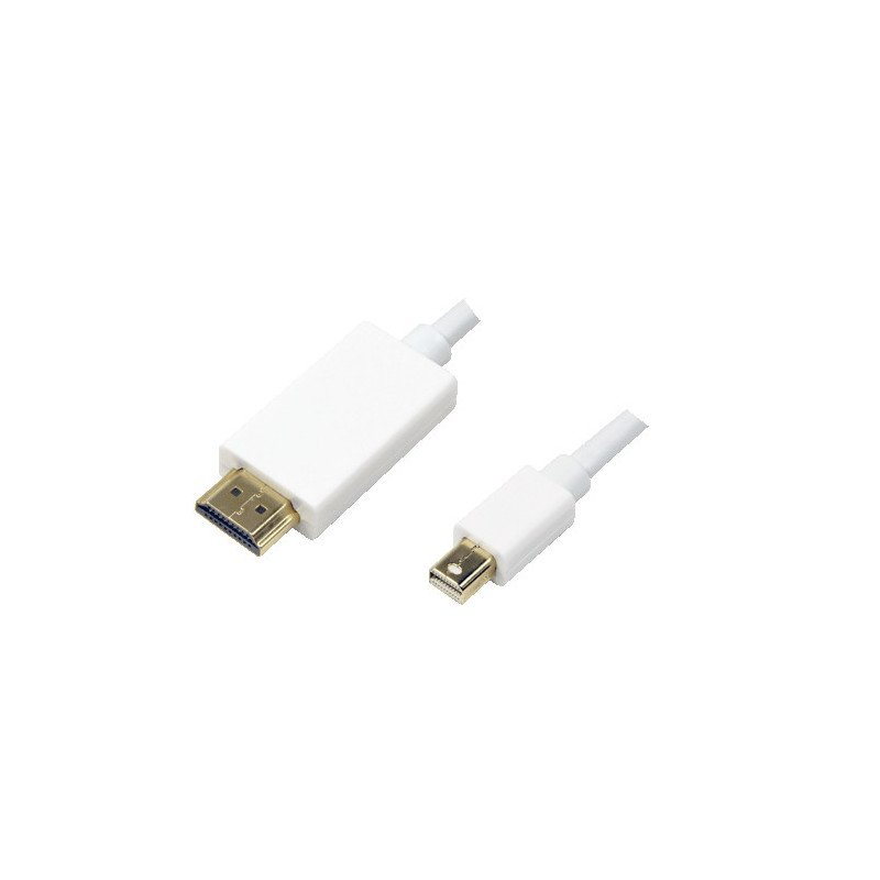 LogiLink CV0056 videokaapeli-adapteri 2 m HDMI mini DisplayPort Valkoinen