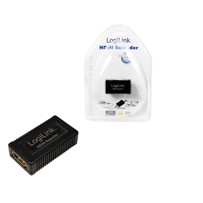 LogiLink Video Repeater HDMI Musta