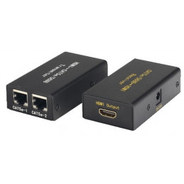 LogiLink Video Extender HDMI over CAT5 HDMI-A 2xRJ45 Musta