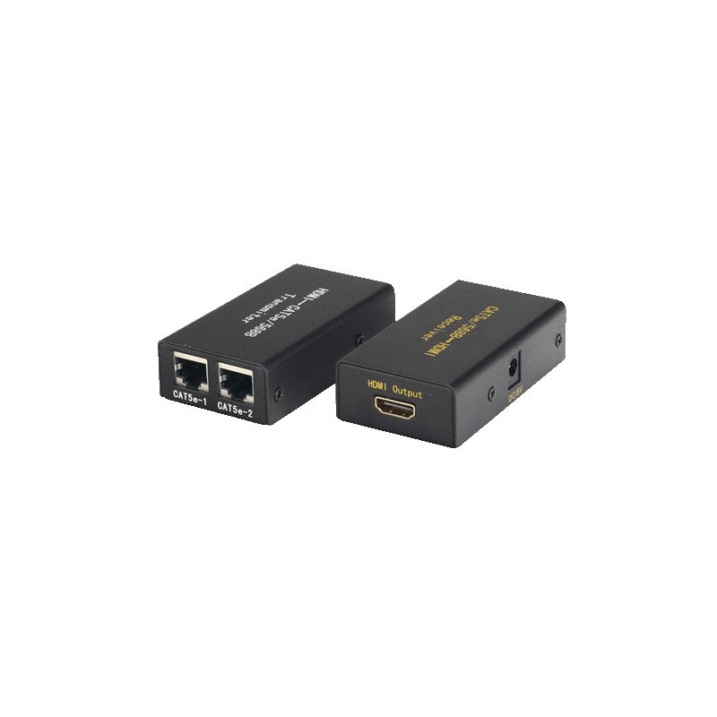 LogiLink Video Extender HDMI over CAT5 HDMI-A 2xRJ45 Musta